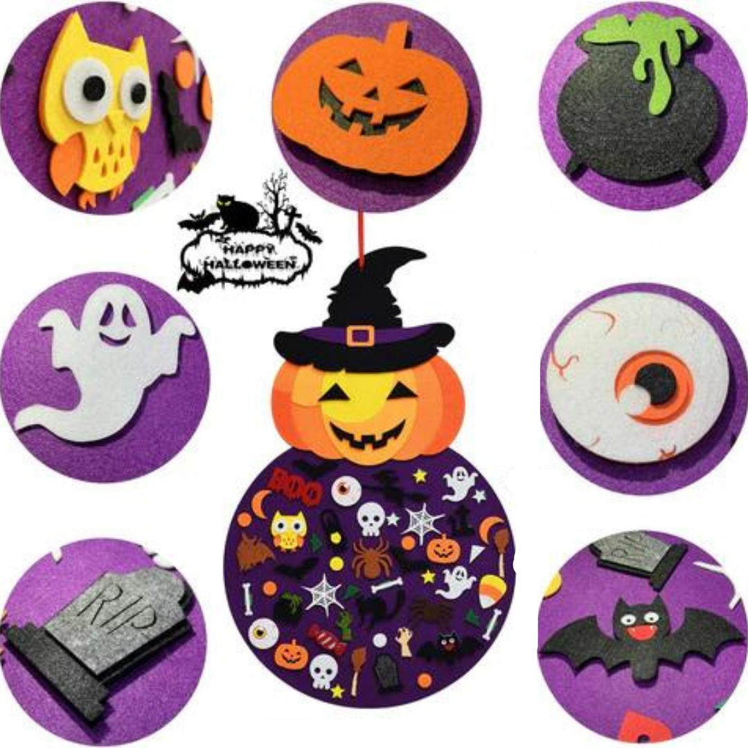 Spooky Halloween Felt Board Kit with Pumpkin Design