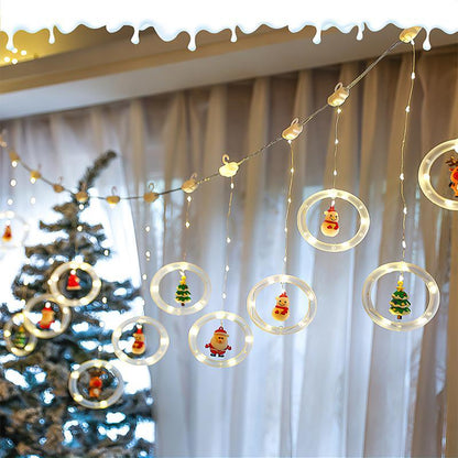 Festive Holiday Window String Lights
