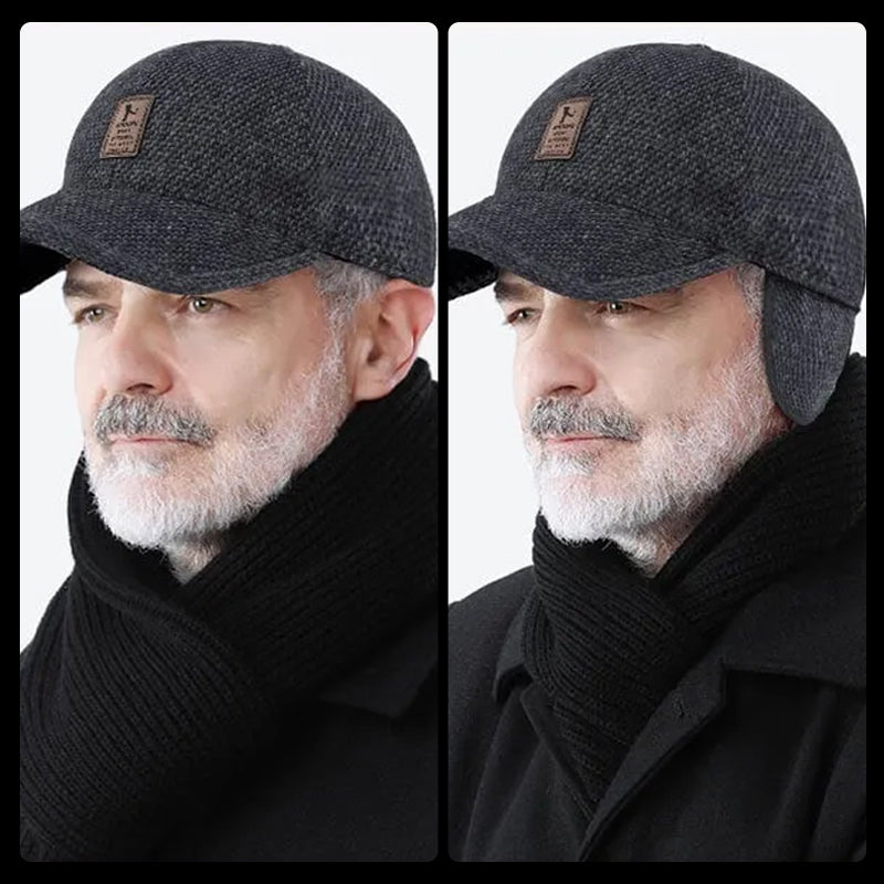 Warm Beanie Baseball Cap with Ear Flaps