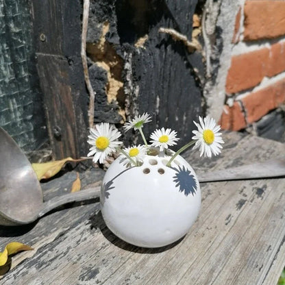 Unique Handmade Perforated Stone Vase Table Decor