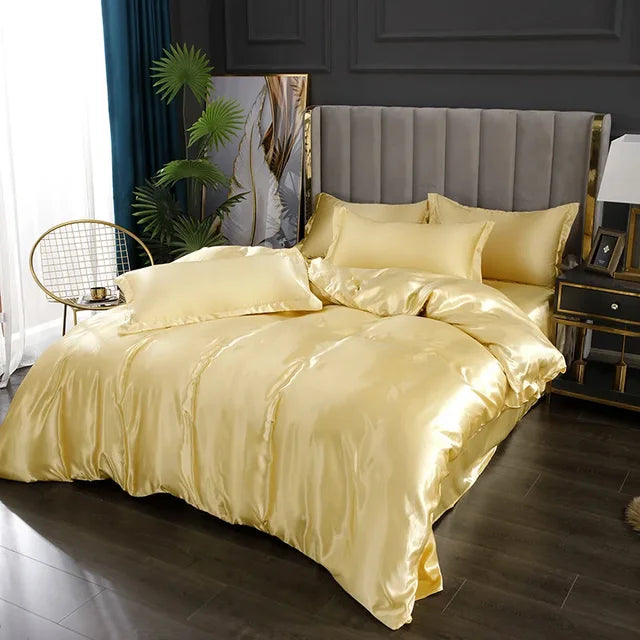 Soft Silk Bedding Set - Elegant Satin Sheets