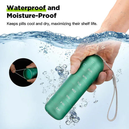 Waterproof Daily Pill Box with 7 Storage Compartments