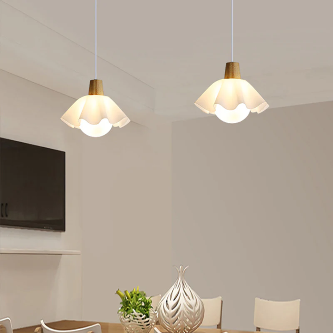 Petite Floral Hanging Lamp