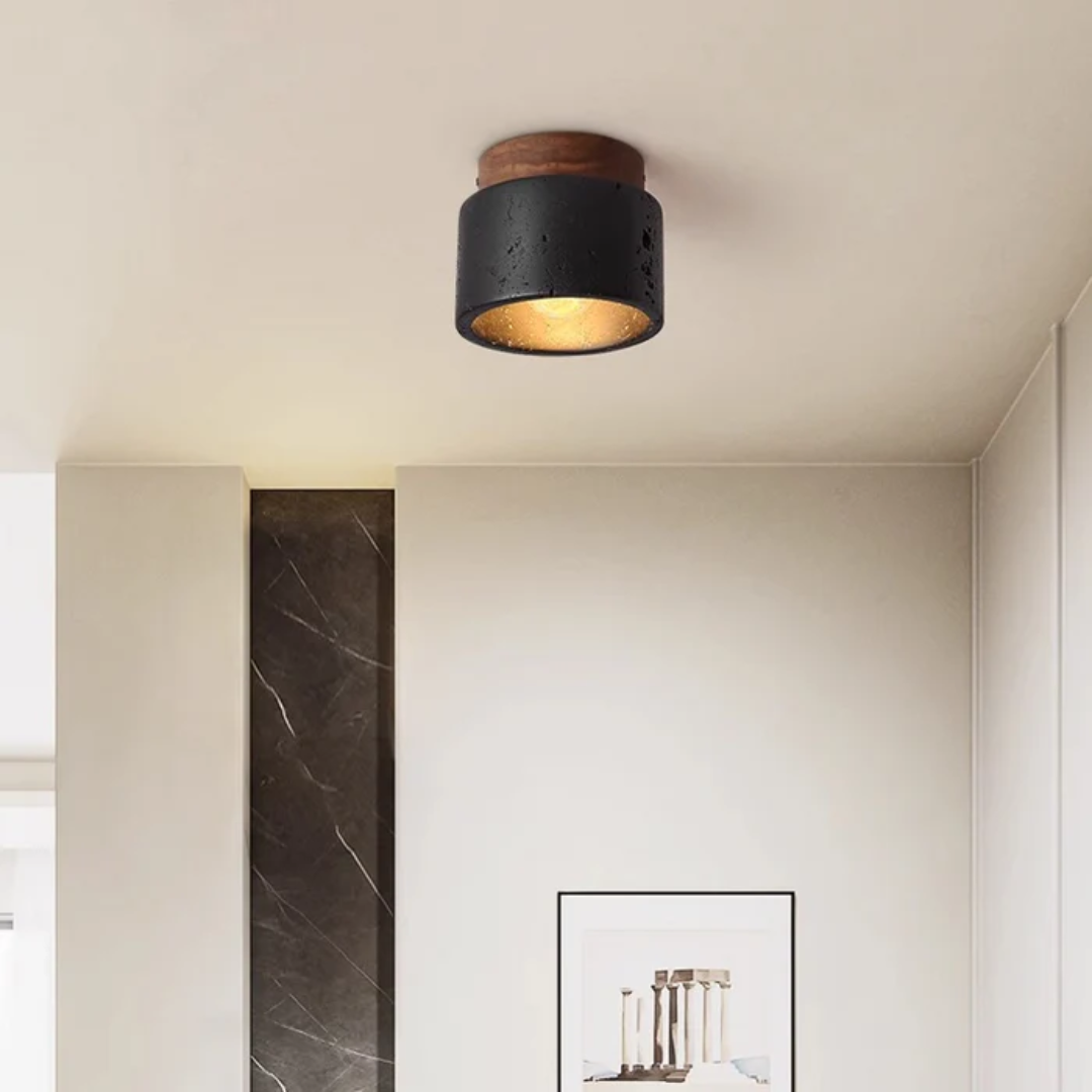 Rustic Stone Effect Ceiling Light