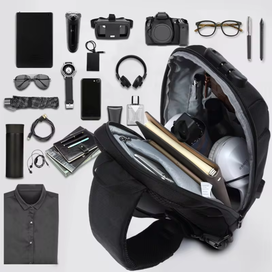 Safe Crossbody Purse with USB Charger