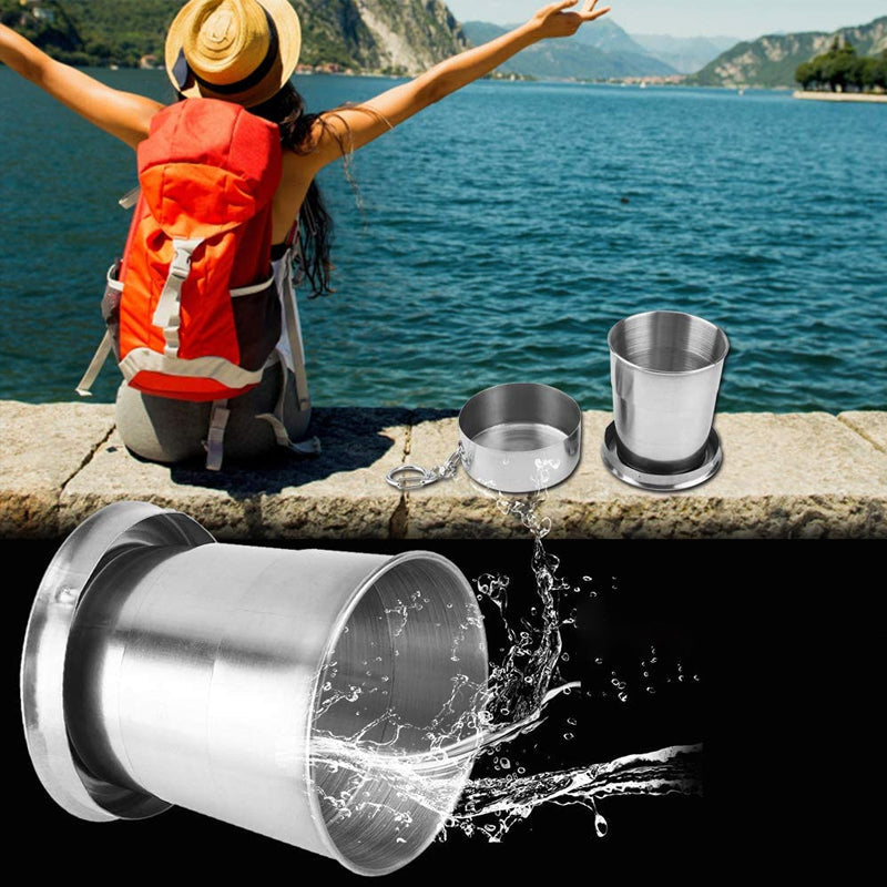 Portable Collapsible Stainless Steel Cup