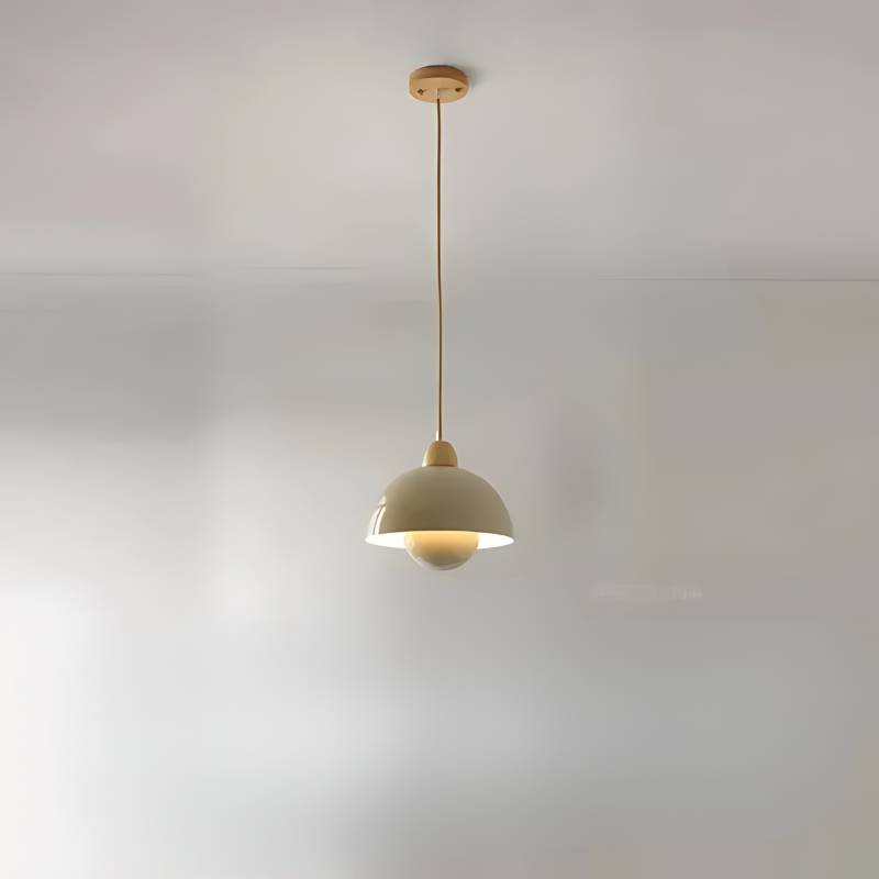 Natural Wood Hanging Lamp for Cozy Home Decor