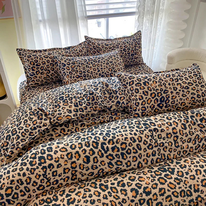 Premium Leopard Pattern Bedding Set