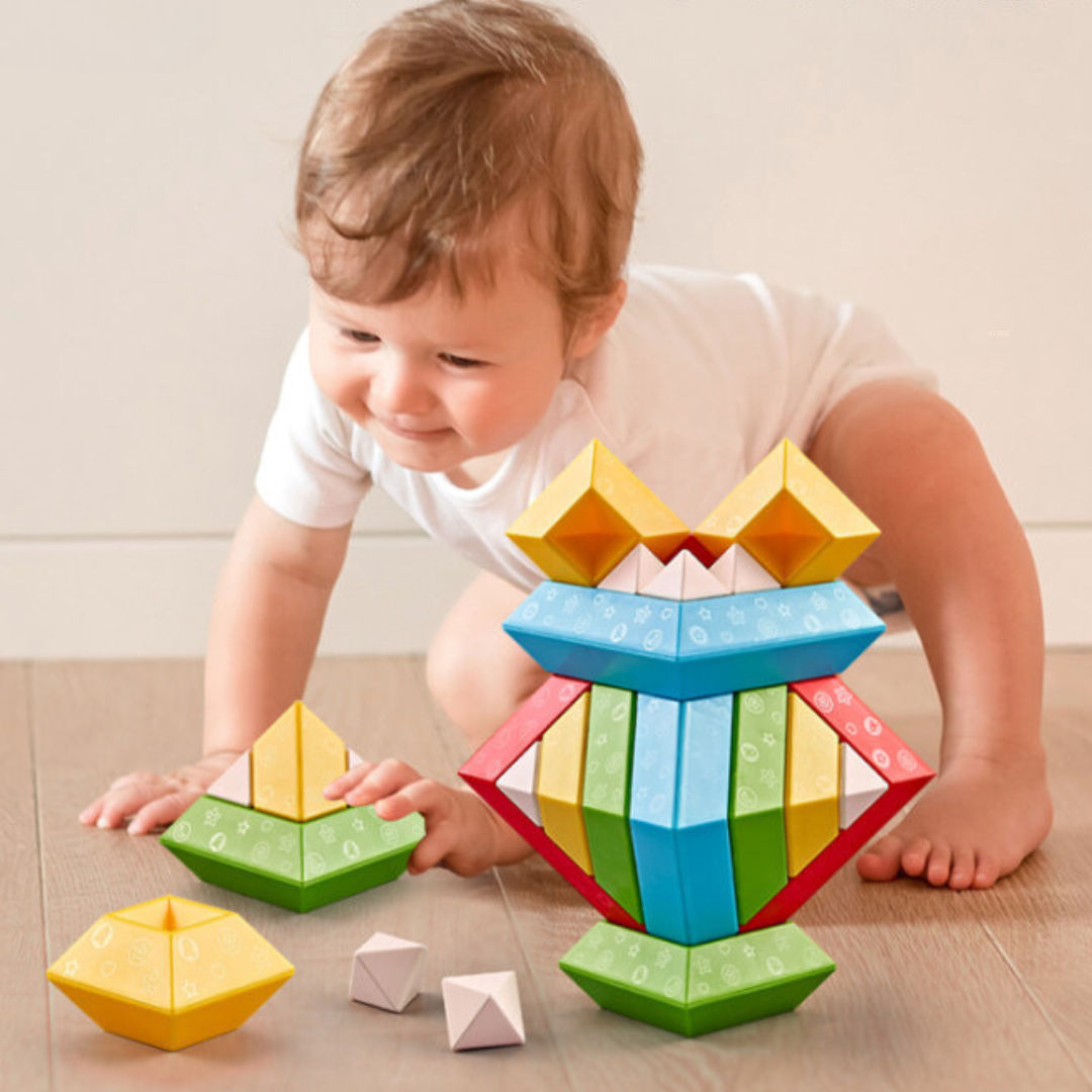 Kid-Friendly Wooden Stacking Blocks - Fesara