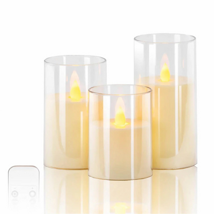 Warm Ambient LED Flicker Candle Set