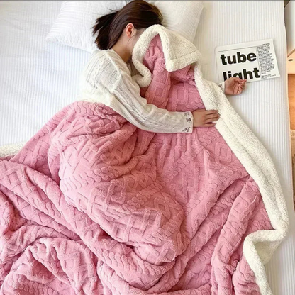 Plush Cozy Fleece Throw Blanket for Bed and Couch - Fesara