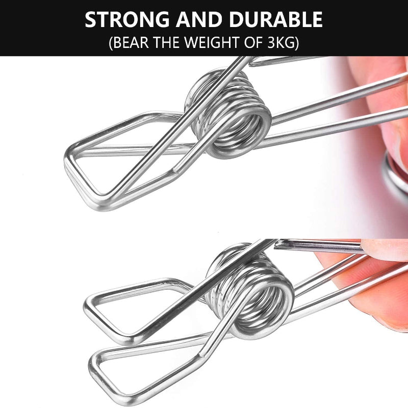 Durable Stainless Steel Hair Clips (6 Pack)