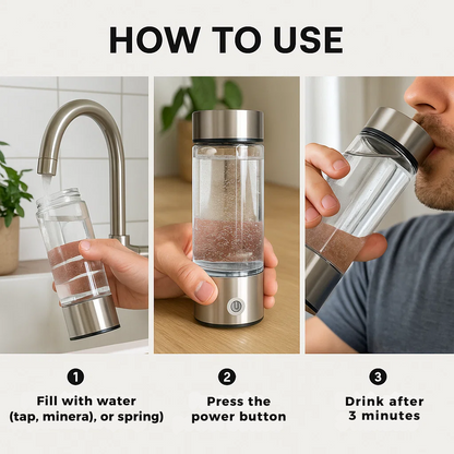 Portable Alkaline Water Bottle with USB Charging
