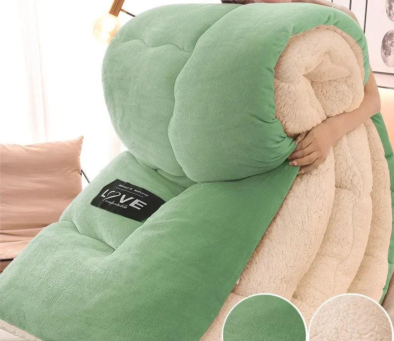 Warm Double Layer Fleece Winter Duvet - Frost Protection