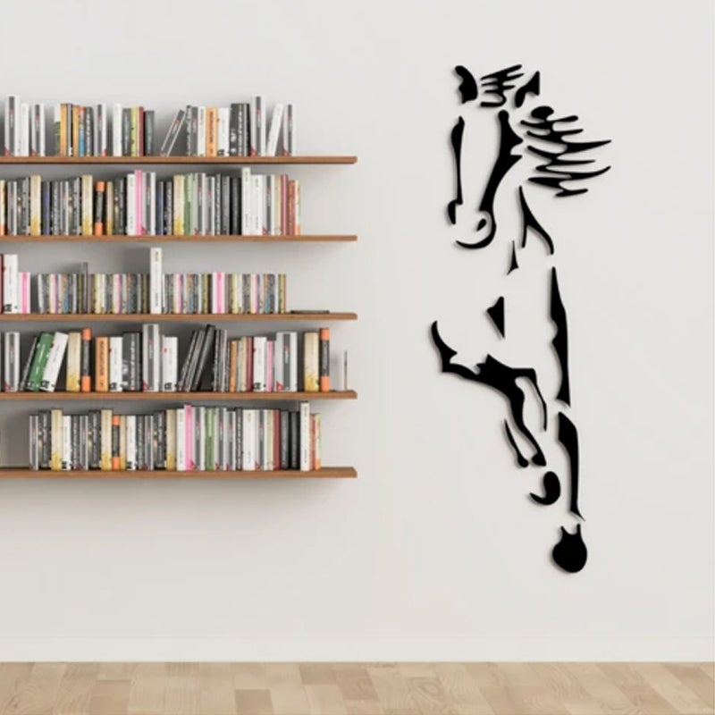 Beautiful 3D Horse Wall Art Mirror Sticker Decor - Fesara