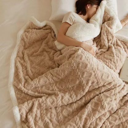 Cozy Plush Wool Blanket for Winter Warmth