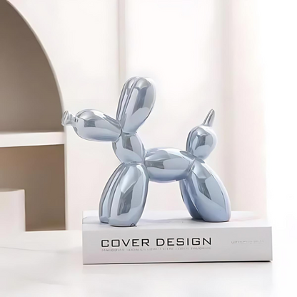 Colorful Porcelain Dog Figurine Statue