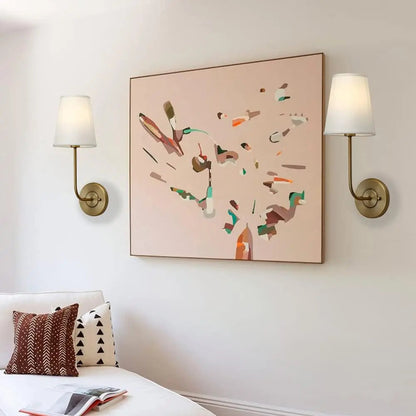 Stylish Textured Wall Light with Fabric Shade