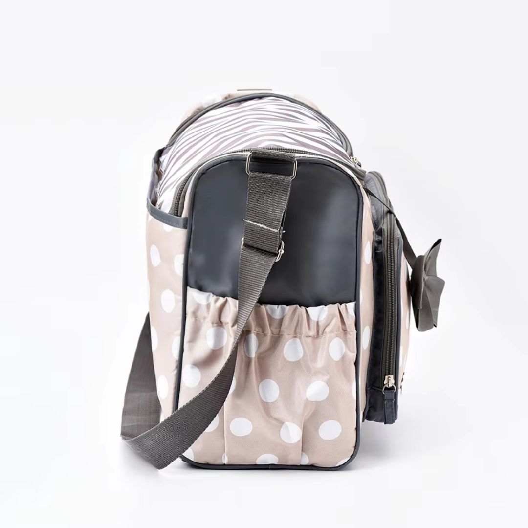 Fesara Baby Diaper Bag Navy with Pad and Bottle Pouch
