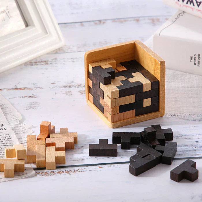 Challenging 3D Wood Puzzle Brain Teaser Toy