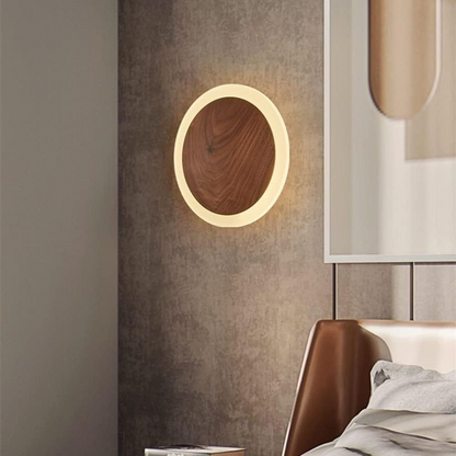 Modern Natural Wood LED Wall Light