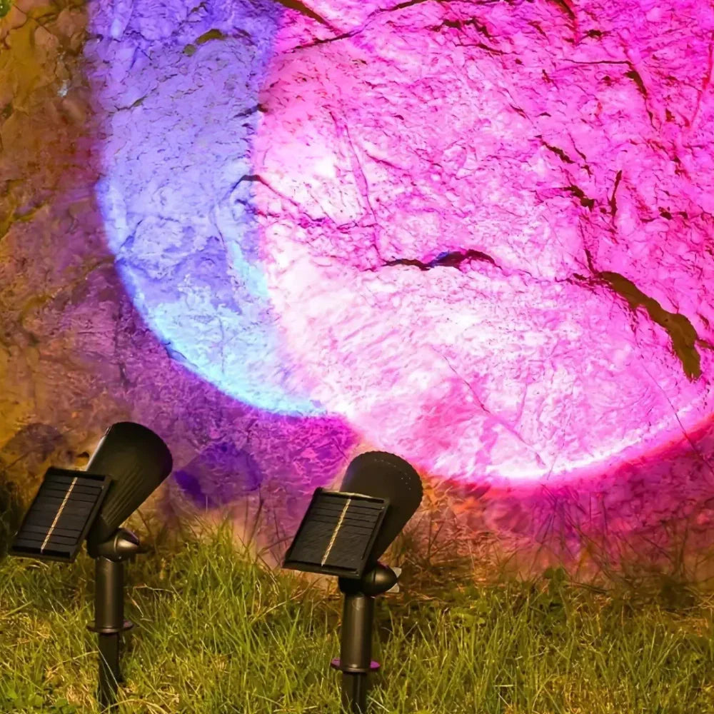 Bright Solar Powered Yard Spotlight Waterproof Outdoor Lamp