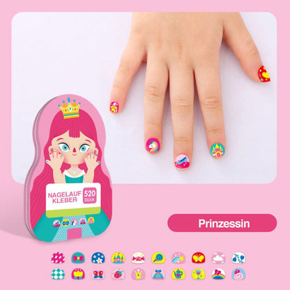 Fun Kids Nail Art Sticker Set (520 Pieces)