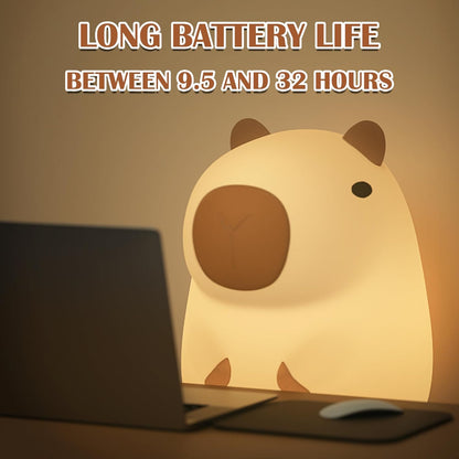 Adorable Capybara Soft Night Lamp