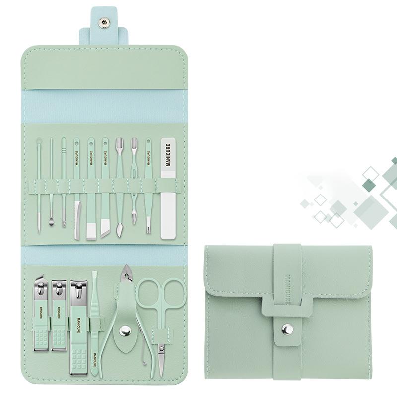 Travel Nail Care Kit with Clippers (12/16 Pieces)