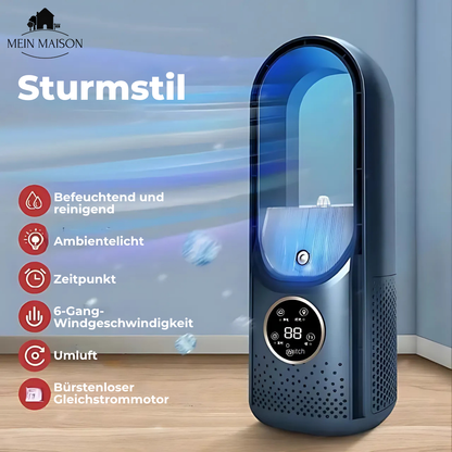Portable Bladeless USB Desk Fan with Timer