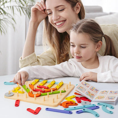 Wooden Educational Peg Board Toy