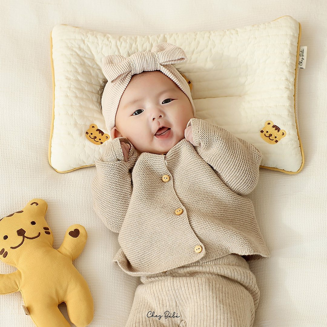 Soft Baby Head Support Pillow with Memory Foam Cushion
