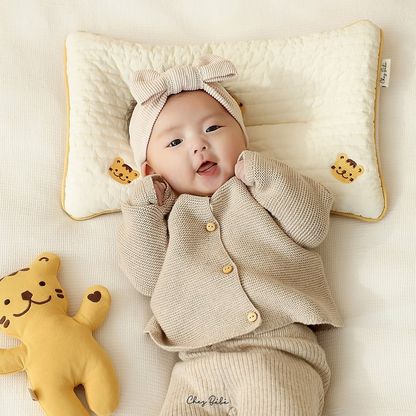 Soft Baby Head Support Pillow with Memory Foam Cushion