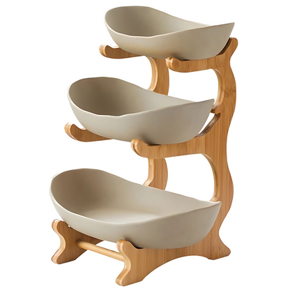 Stackable 3 Tier Fresh Fruit Bowl