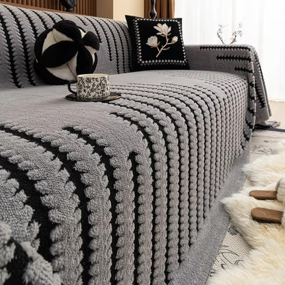 Plush Velvet Sofa Throw with Soft Texture