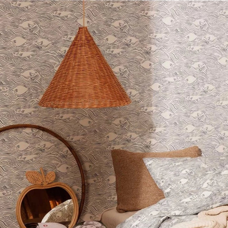 Natural Bamboo LED Hanging Light