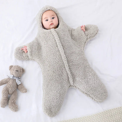 Soft Baby Romper with Hood and Plush Suit