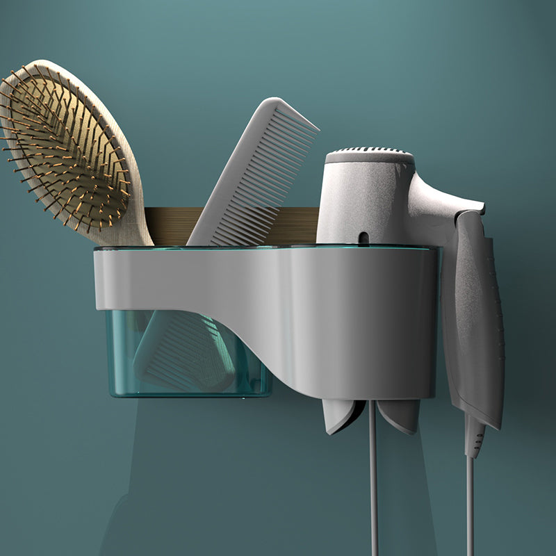 Space-Saving Bathroom Shelf with Storage for Hair Dryer