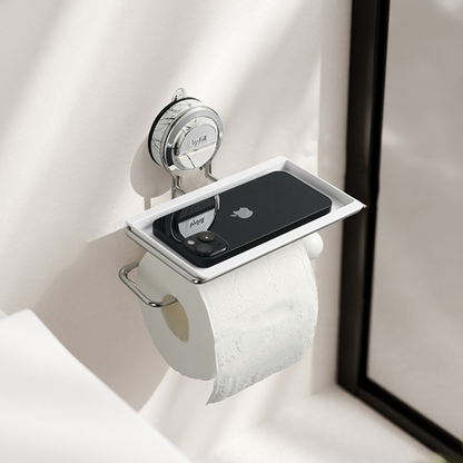Easy Install Suction Toilet Paper Holder – Stainless Steel