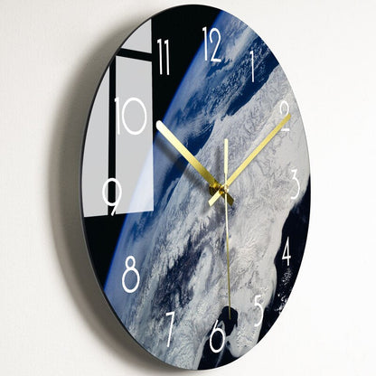 Classic Round Glass Wall Clock - Fesara