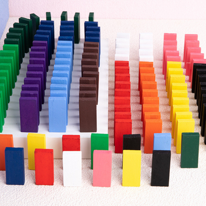 Natural Wood Educational Domino Blocks