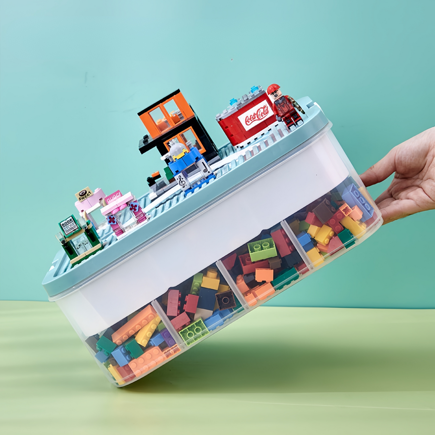 Collapsible Plastic Storage Bin with Lid