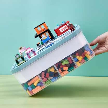Collapsible Plastic Storage Bin with Lid