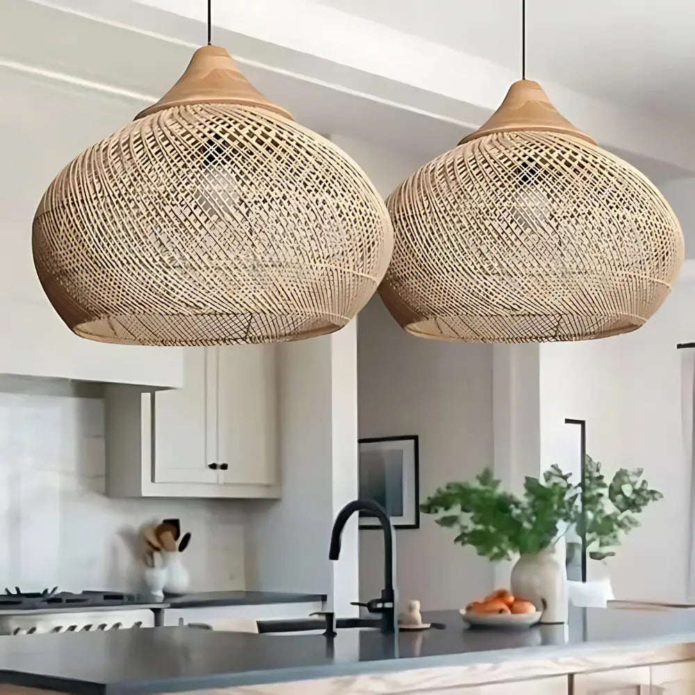 Handcrafted Woven Rattan Table Lamp