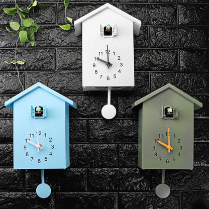 Simple Cuckoo Wall Clock - Classic Silent Hourly Chime - Fesara