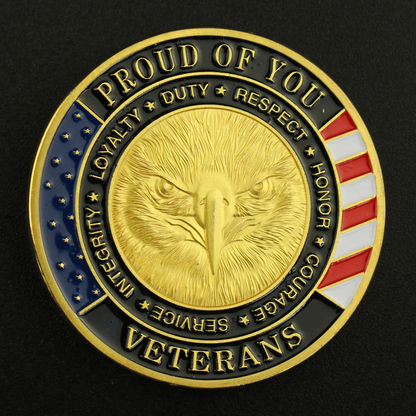 Patriotic Gold Silver Challenge Coin Set Military Gift