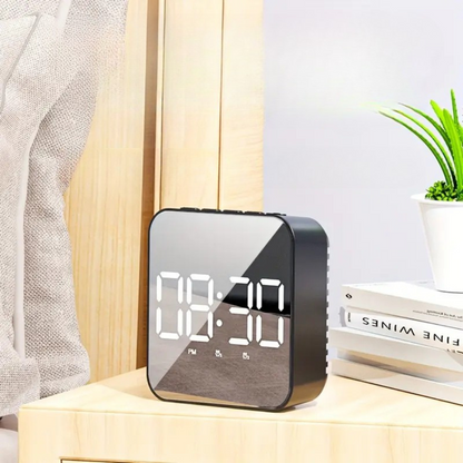 Wi-Fi Digital Alarm Clock with Voice Assistant and Temp Display