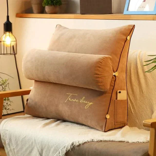 Contour Back Support Pillow with Built in Neck Rest