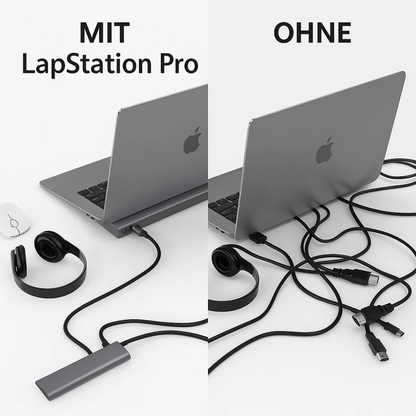Compact USB-C Laptop Dock with HDMI and Ethernet Ports