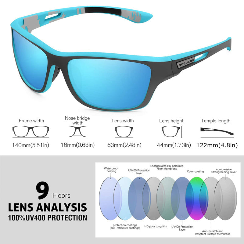 Fesara | Men's Polarized Sports Sunglasses with UV Protection